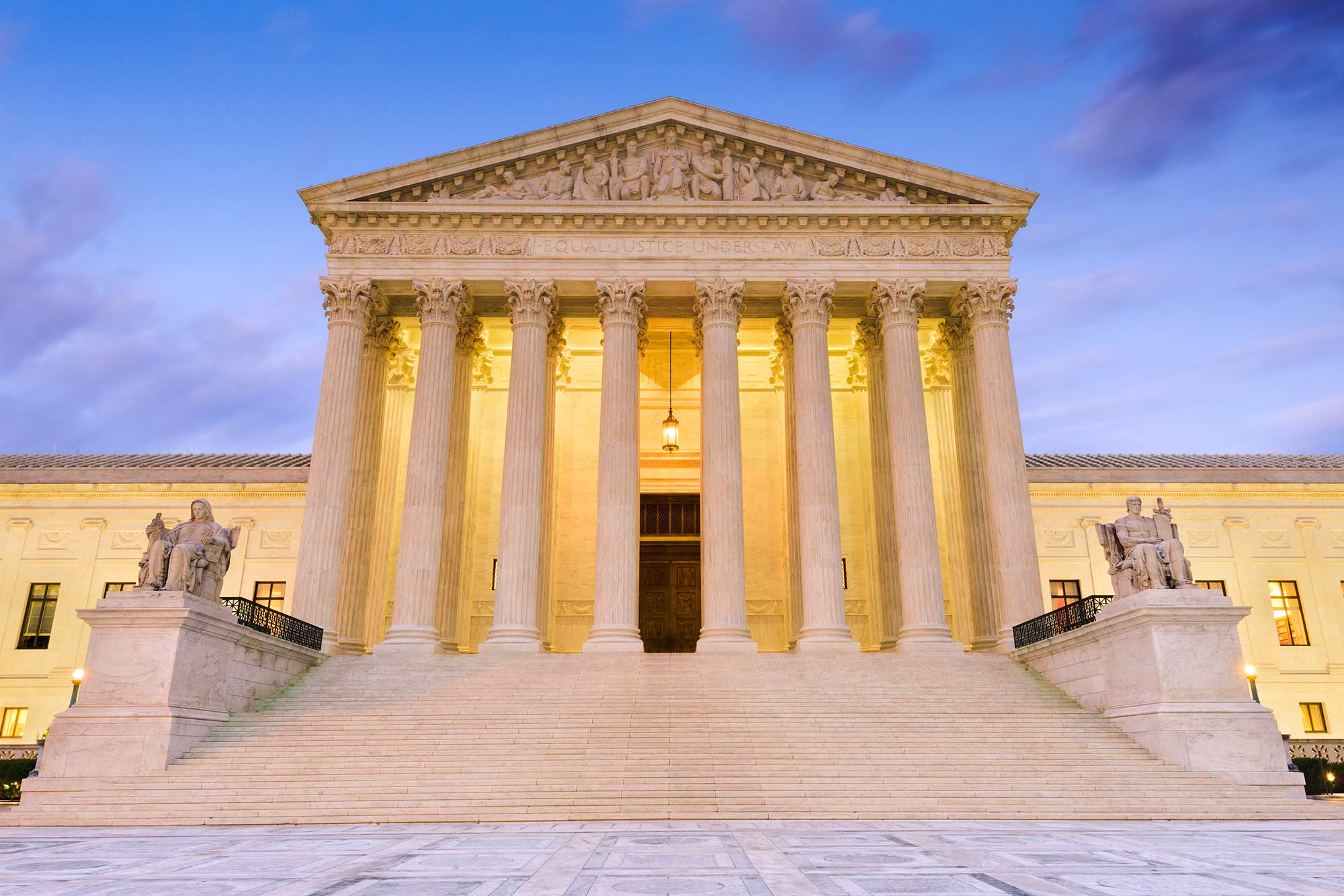 Front side of the U.S. Supreme Court